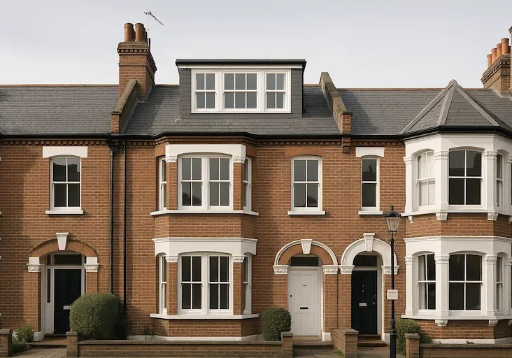 Dormer loft conversion on Victorian terrace in Fulham, London.