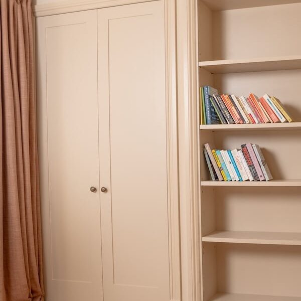 Bespoke wardrobes and shelving completed as part of a Notting Hill home renovation.
